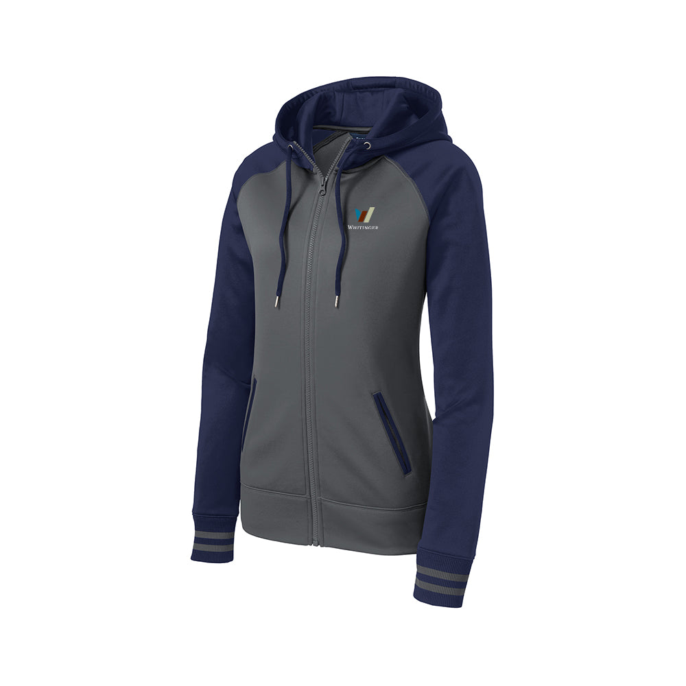 Sport-Tek Ladies Sport-Wick Varsity Fleece Full-Zip Hooded Jacket