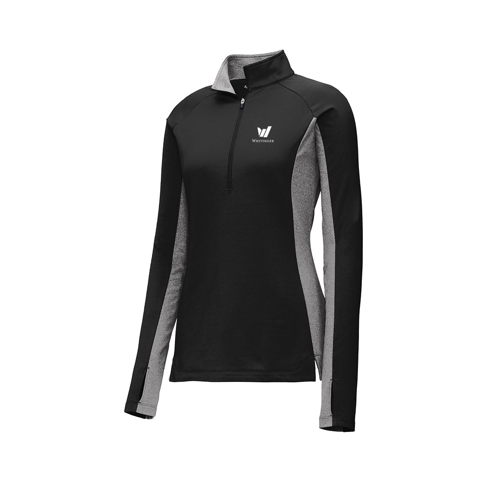 Sport-Tek Ladies Sport-Wick Stretch Contrast 1/2-Zip Pullover