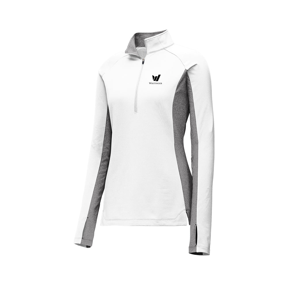 Sport-Tek Ladies Sport-Wick Stretch Contrast 1/2-Zip Pullover